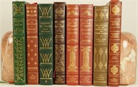 LOT OF EIGHT LEATHER BOUND BOOKS