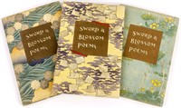Antique Japanese Sword & Blossom Poems 3 Volumes