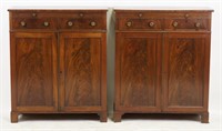 PAIR 19th CENTURY FRENCH REGENCY MAHOGANY SIDE CAB