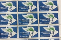 Stamps 16 Full Commemorative Sheets 5¢ Postage