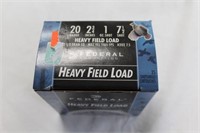 Federal Heavy Field 20 Gauge 2 3/4" 7.5 shot 75