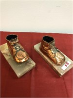 Copper Shoe Bookends