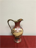 Painted Brass Pitcher