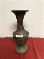 Floral Brass Vase