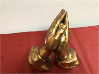 Praying Hands Brass Figurine
