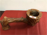 Carved Wood Ashtray