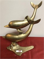 Brass Dolphin Sculpture