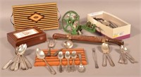Grouping of Kitchenware. Including carving set,