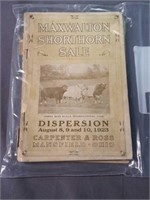 1923 Cattle Sale Catalog