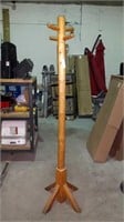 Wooden coat rack 73 and a half inches tall