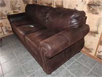 BROWN COUCH AND LOVESEAT