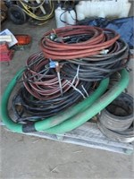 PALLET OF HOSES, WIRE AND COUPLINGS