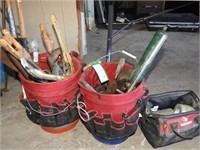 2- 5GALLON BUCKETS OF MISC TOOLS