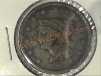 1839 Liberty Head Large Cent