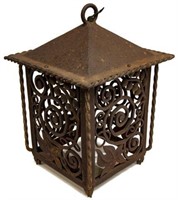 FRENCH CAST IRON LANTERN, EARLY 20TH C.