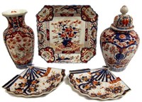 (5) DECORATIVE ASIAN IMARI PALETTE PORCELAINS