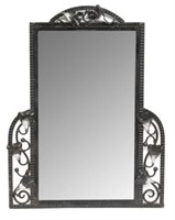 FRENCH ART DECO STYLE IRON WALL MIRROR
