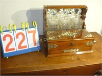 Antique Bar - With bottles and glasses. Lockable