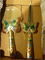 Magnifier Glass and Letter Opener, Butterfly