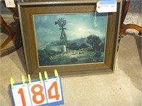 Framed Windmill  24"x20"