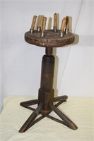 VERY RARE ANTIQUE CANDLE TABLE !-C
