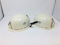 pair of safety helmutsw/ leather liners