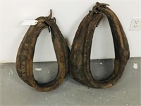 pair of old horse collars