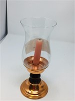 copper candle holder with chimney