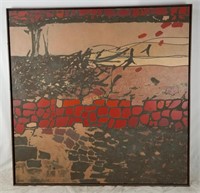 Jerry G. Arnold Abstract Bricks Original Painting