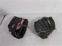 2 count baseball gloves