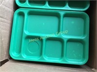 Green Plastic cafeteria trays