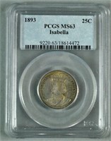 PCGS MS63 1893 ISABELLA COLUMBIAN EXPOSITION