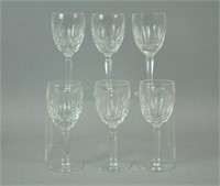 (6) WATERFORD KILDARE CLARET WINE GLASSES