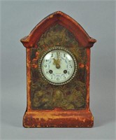 (AS-IS) FRENCH LEATHER CLOCK RETAILED BY TIFFANY