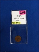 1914 D LINCOLN CENT FINE KEY DATE
