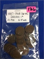 21 INDIAN 1 CENT 1887 - 1908 (NO 94) GOOD - FINE