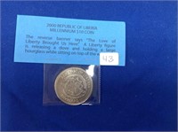 1 $10 REPUBLIC OF LIBERIA MILLENNIUM COIN