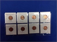 8 UNCIRCULATED LINCOLN CENTS