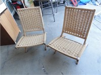 Two Very Nice Wooven Chairs