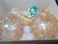 MOUNT ST HELENS ASH HAND BLOWN GLASS ORNAMENTS