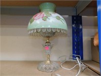VINTAGE HURRICANE LAMP CONVERTED TO ELECTRIC