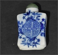 Antique Oriental Porcelain Snuff Bottle