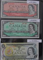 CAD 1954 $2 Beattie/ Raminsky & 1967 / 73 $1 Bills
