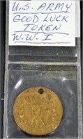 WWI U.S. Army Good Luck Token
