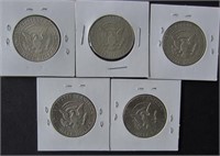 5 Pc. US 1983 / 84 / 86 / 88 Half Dollar Coins