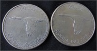 2 Pc. CAD Centennial Dollar Coins