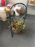 Wrought Iron Plant Stand - 17 x 40