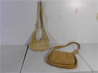 2 count like new leather shoulder bags