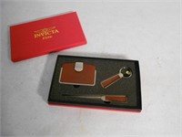 Brand new INVICTA leather office gift set for men
