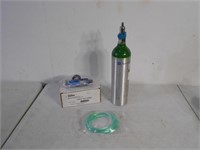 Brand new oxygen regulator, sealed tank , hose